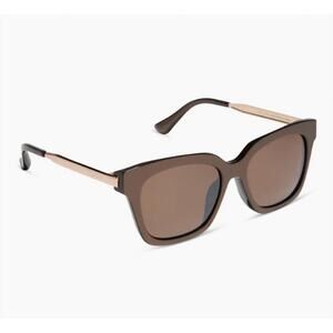 NEW DIFF women's bella sunglasses in moscow mule brown w/ gold flash
